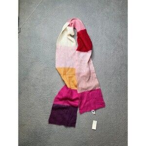 Gap Colorblock 33% wool 26% mohair 40% nylon scarf NWT